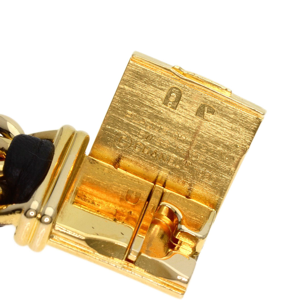 CHANEL Watches Quartz H0001 Gold Plated, GPx Leather gold Premiere M black dial Women Used Authentic