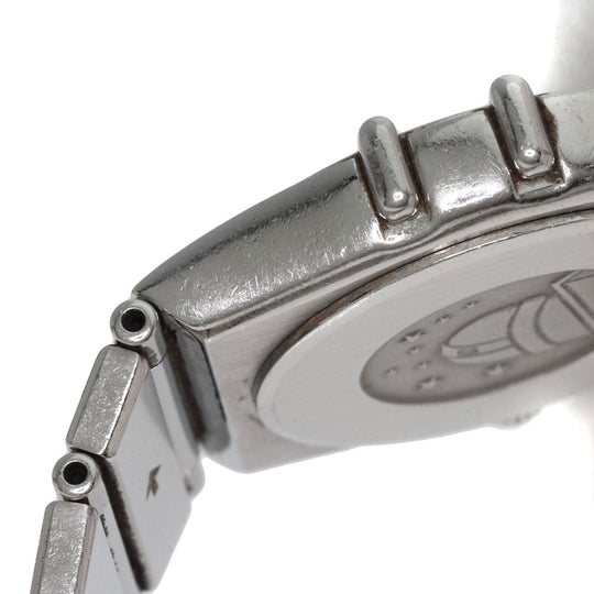 OMEGA Watches Quartz Stainless Steel , Stainless Steel Silver Constellation flat bezel Silver dial Women Used Authentic