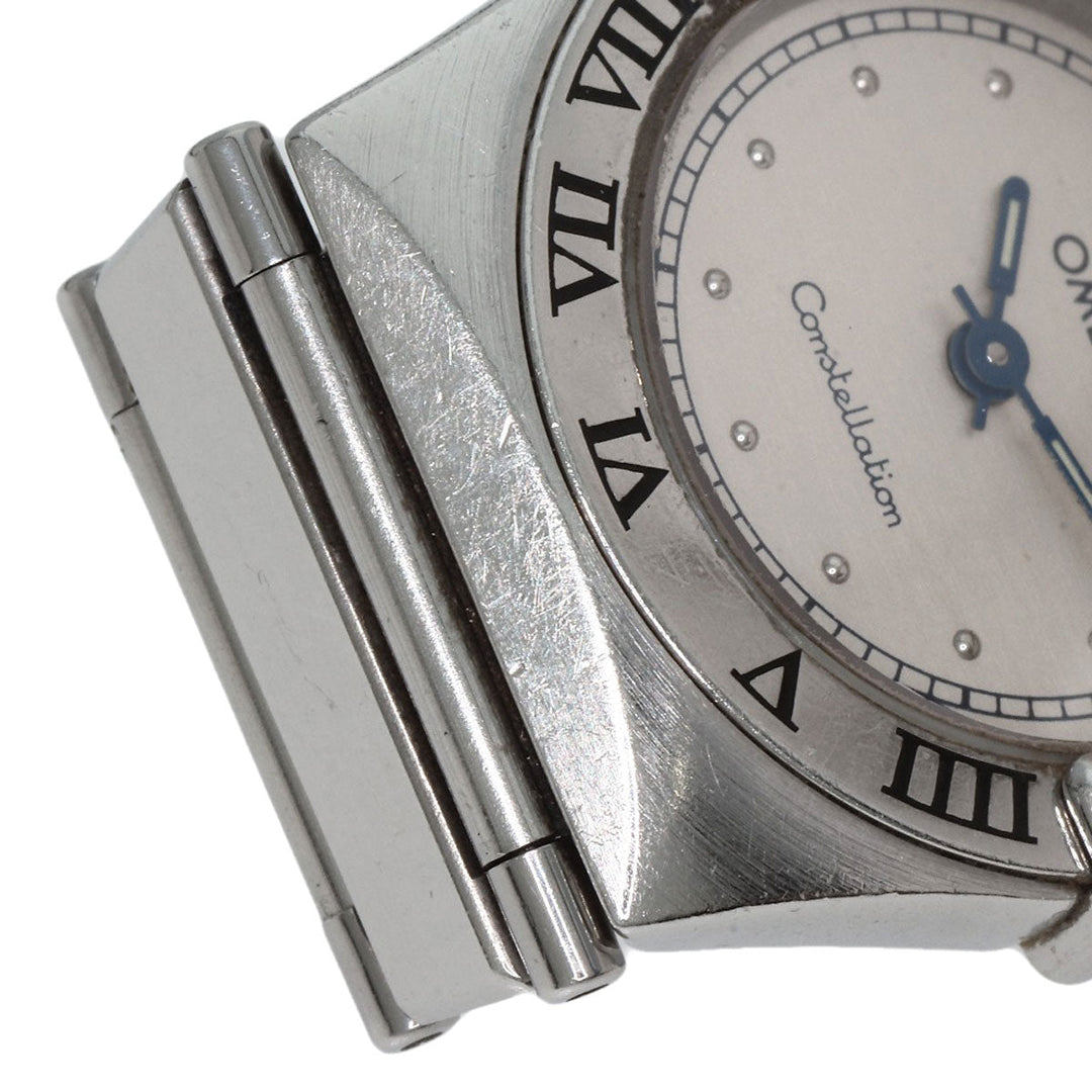 OMEGA Watches Quartz Stainless Steel , Stainless Steel Silver Constellation flat bezel Silver dial Women Used Authentic