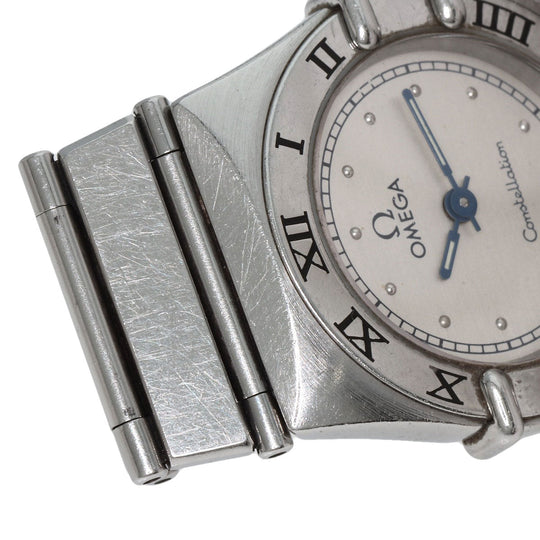 OMEGA Watches Quartz Stainless Steel , Stainless Steel Silver Constellation flat bezel Silver dial Women Used Authentic