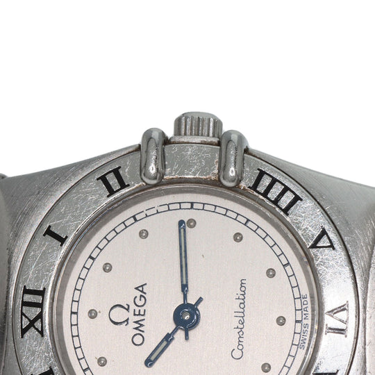 OMEGA Watches Quartz Stainless Steel , Stainless Steel Silver Constellation flat bezel Silver dial Women Used Authentic
