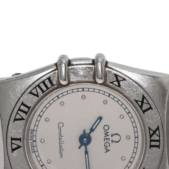 OMEGA Watches Quartz Stainless Steel , Stainless Steel Silver Constellation flat bezel Silver dial Women Used Authentic