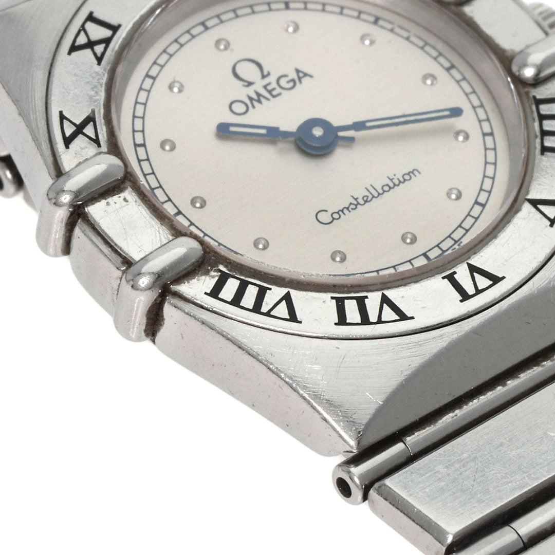 OMEGA Watches Quartz Stainless Steel , Stainless Steel Silver Constellation flat bezel Silver dial Women Used Authentic