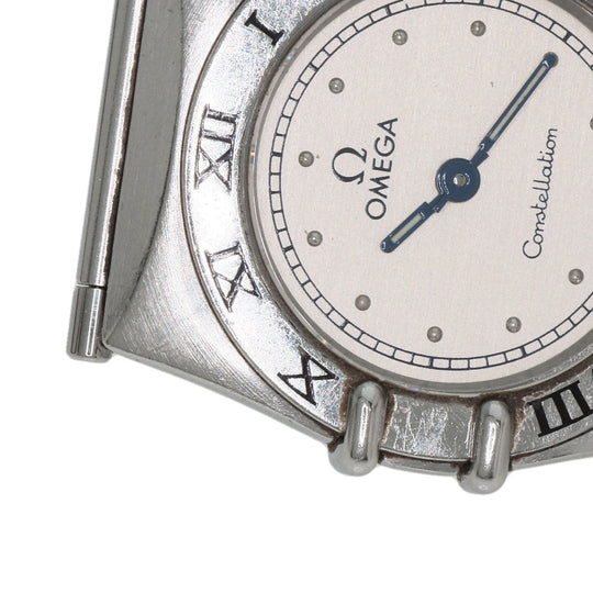 OMEGA Watches Quartz Stainless Steel , Stainless Steel Silver Constellation flat bezel Silver dial Women Used Authentic