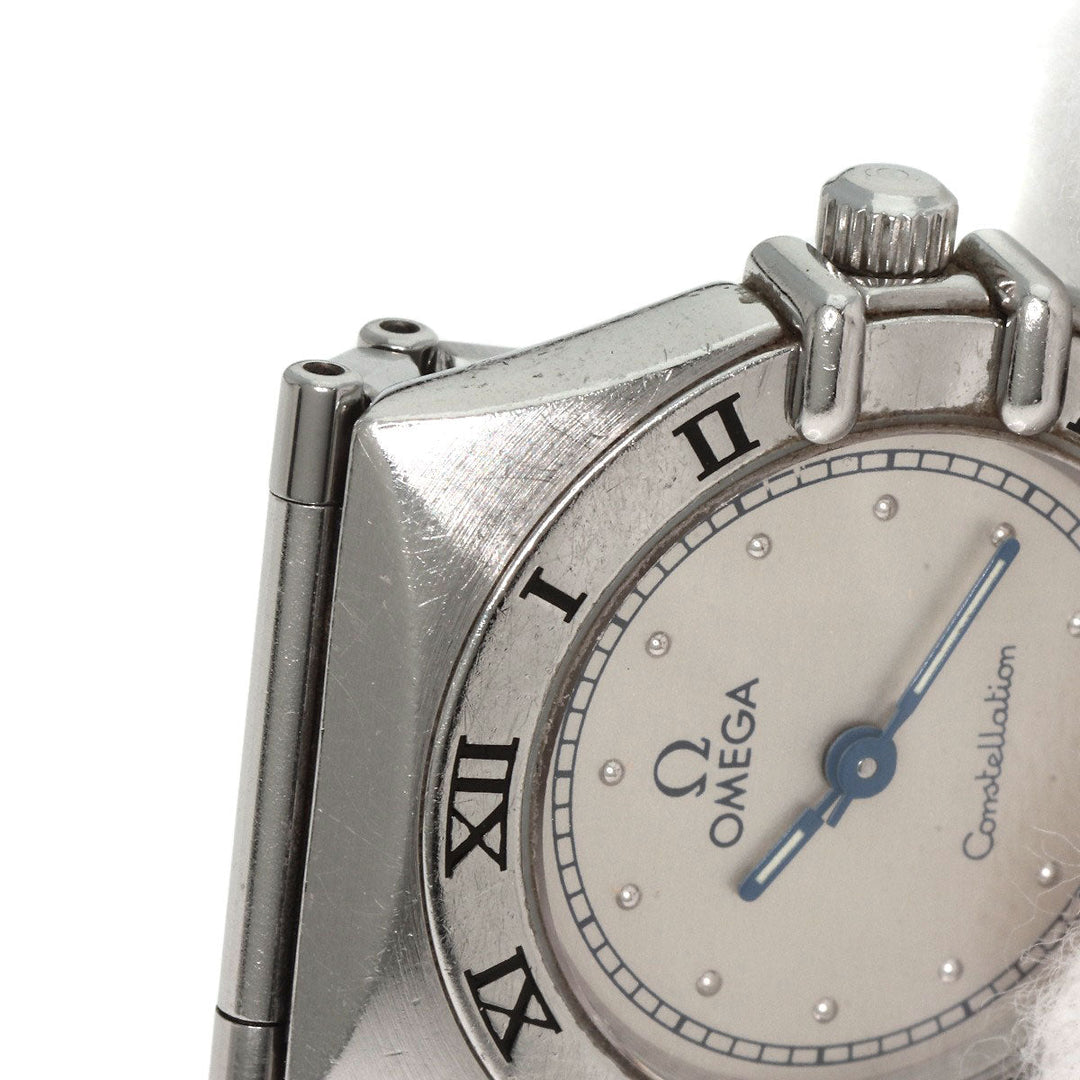 OMEGA Watches Quartz Stainless Steel , Stainless Steel Silver Constellation flat bezel Silver dial Women Used Authentic