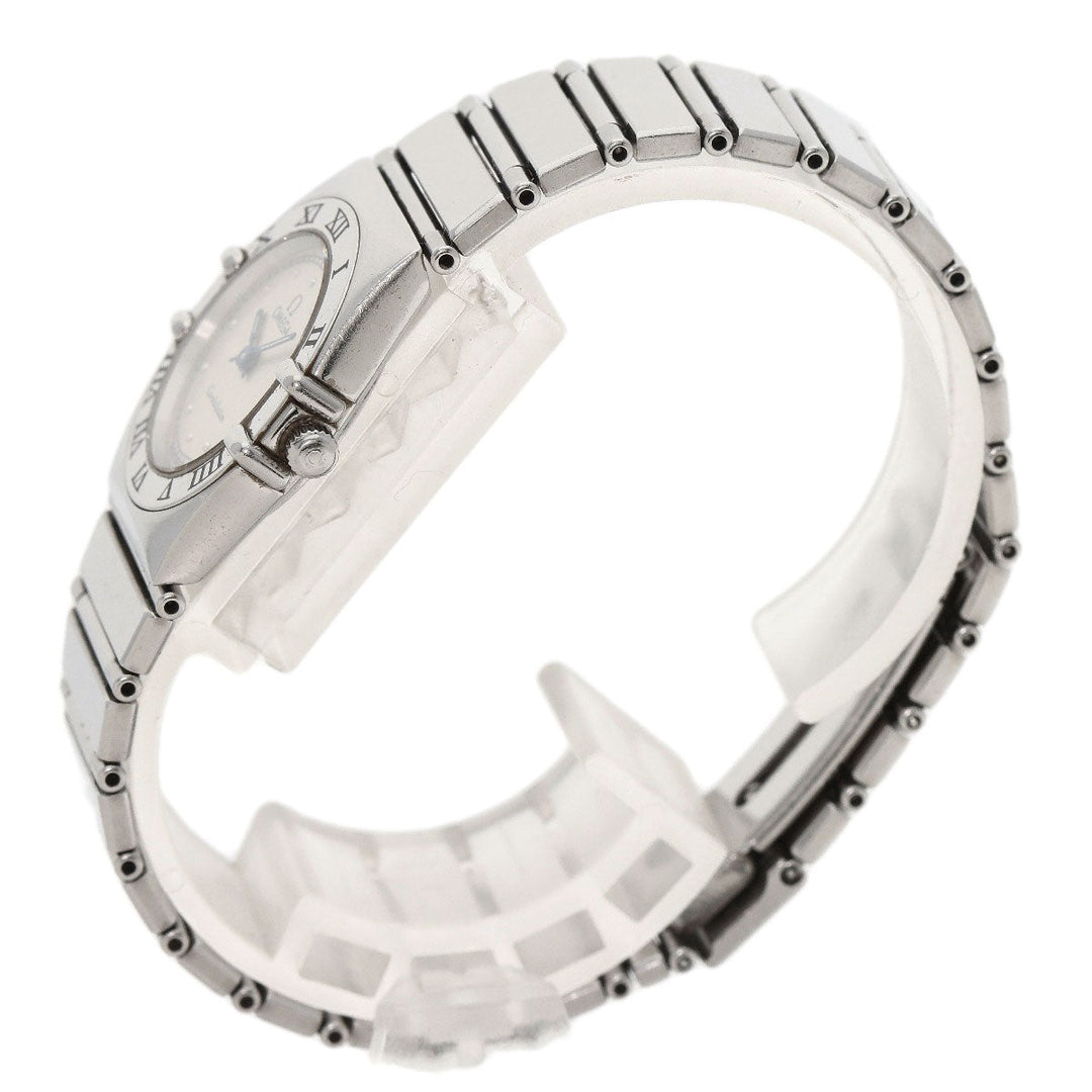 OMEGA Watches Quartz Stainless Steel , Stainless Steel Silver Constellation flat bezel Silver dial Women Used Authentic