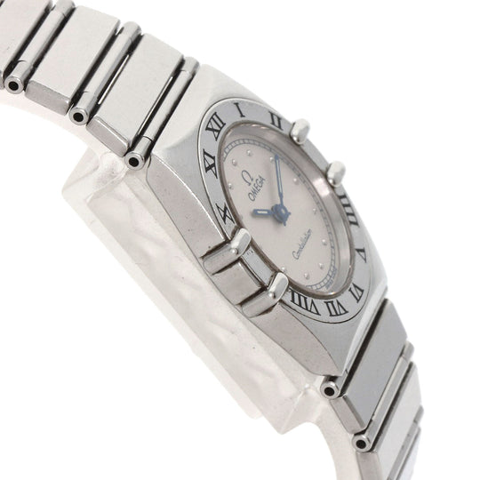 OMEGA Watches Quartz Stainless Steel , Stainless Steel Silver Constellation flat bezel Silver dial Women Used Authentic
