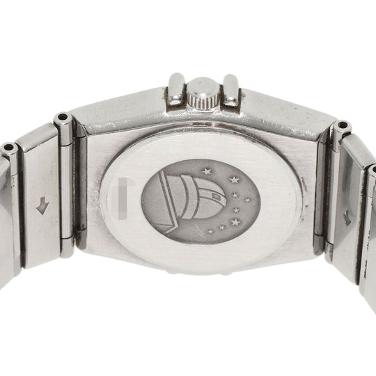 OMEGA Watches Quartz Stainless Steel , Stainless Steel Silver Constellation flat bezel Silver dial Women Used Authentic