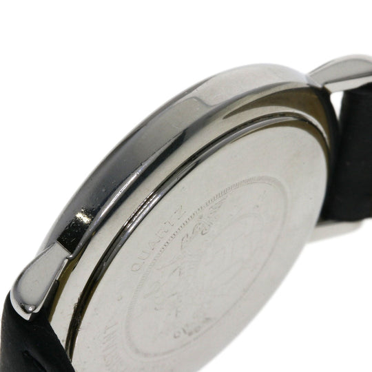 HERMES Watches Quartz Combination, Leather Silver Meteor Ivory dial mens Used Authentic