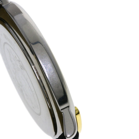 HERMES Watches Quartz Combination, Leather Silver Meteor Ivory dial mens Used Authentic