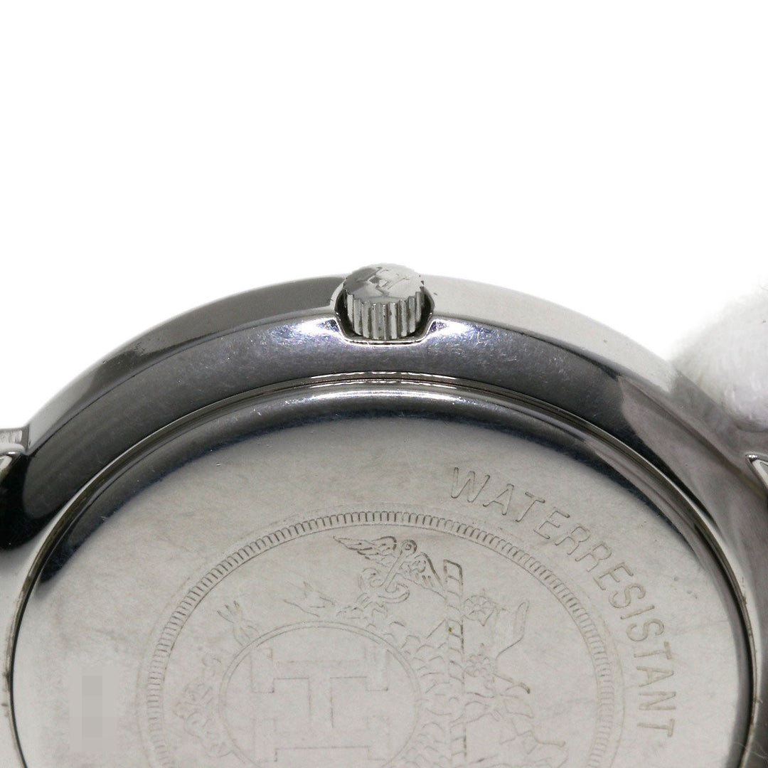 HERMES Watches Quartz Combination, Leather Silver Meteor Ivory dial mens Used Authentic