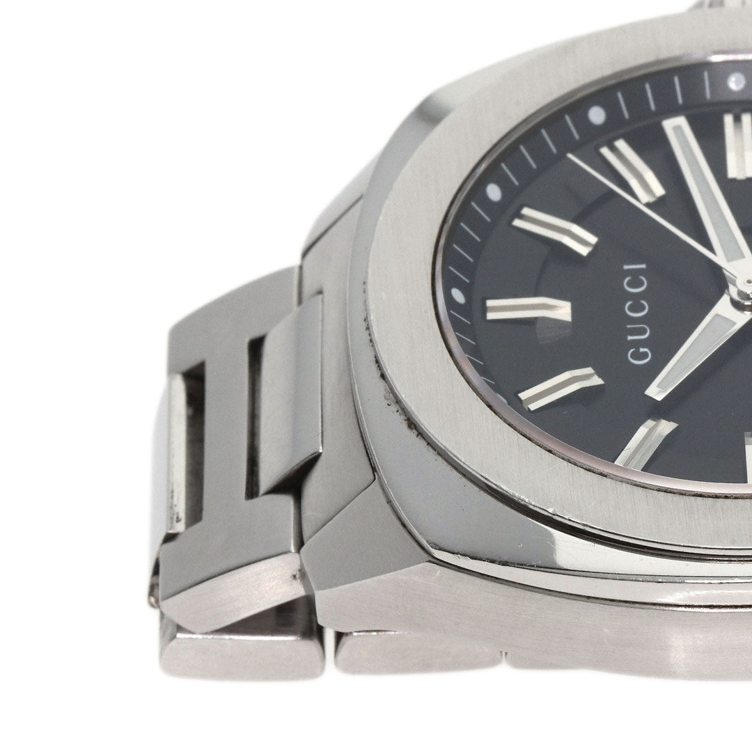 GUCCI Watches Quartz Stainless Steel Silver 142.2 black dial