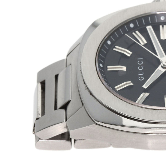 GUCCI Watches Quartz Stainless Steel Silver 142.2 black dial