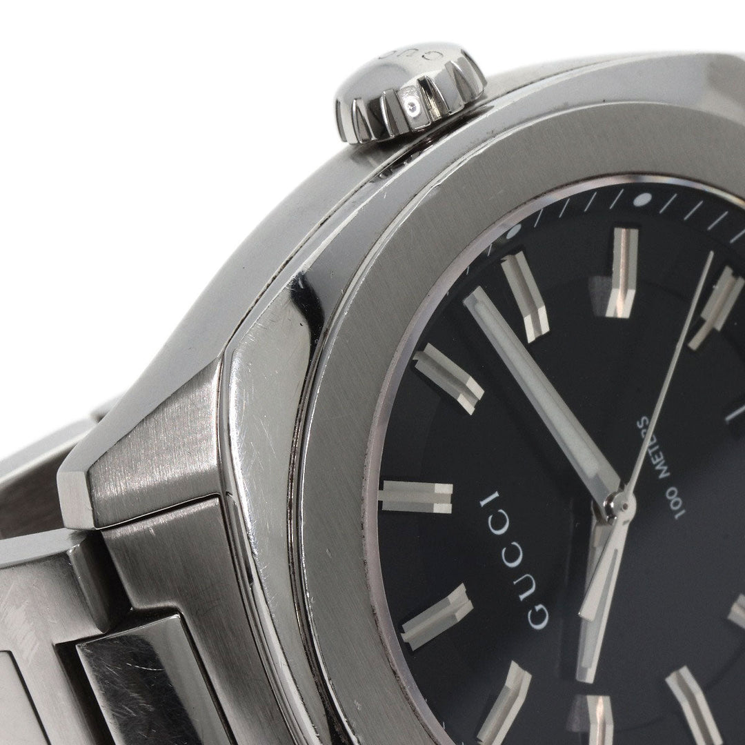 GUCCI Watches Quartz Stainless Steel Silver 142.2 black dial