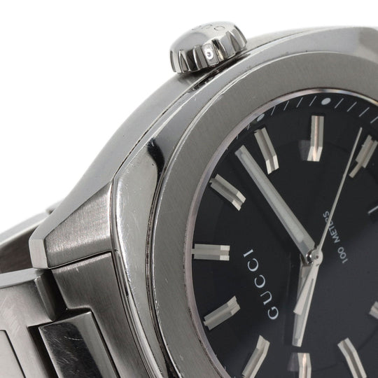 GUCCI Watches Quartz Stainless Steel Silver 142.2 black dial