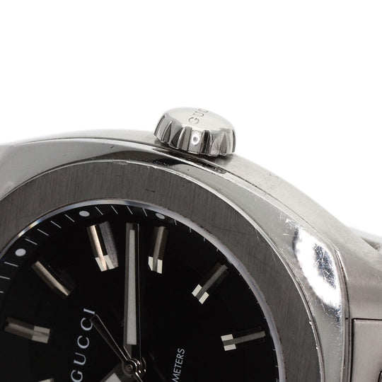 GUCCI Watches Quartz Stainless Steel Silver 142.2 black dial