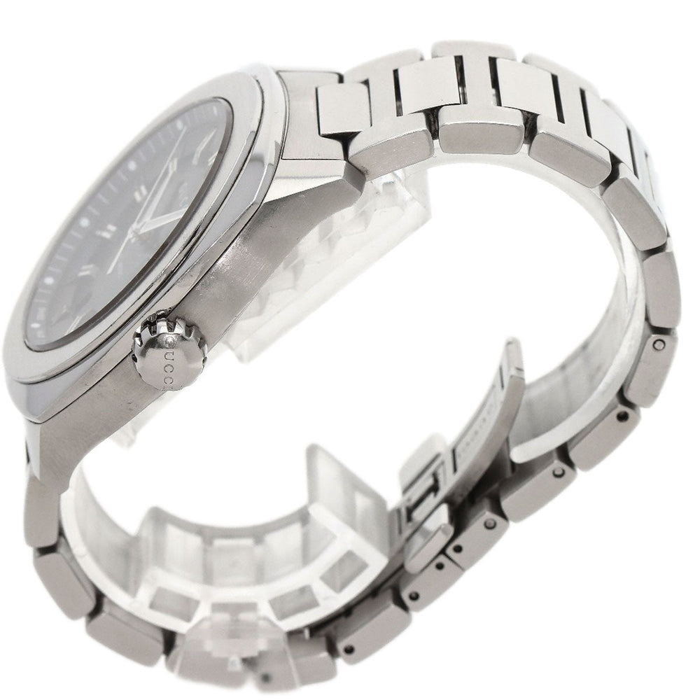 GUCCI Watches Quartz Stainless Steel Silver 142.2 black dial