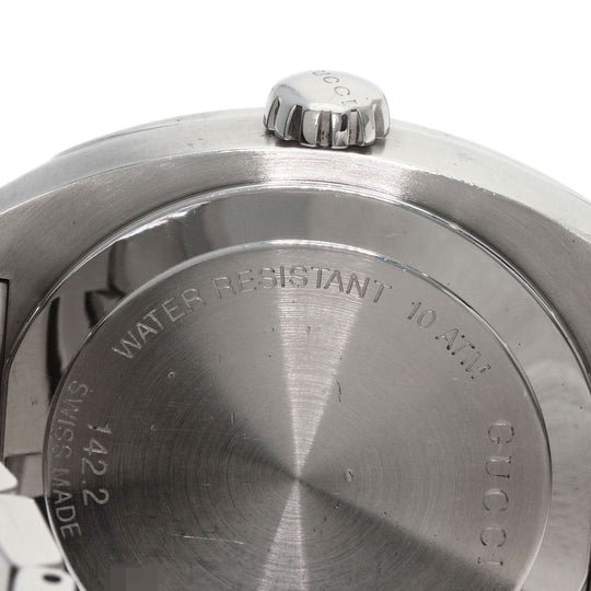 GUCCI Watches Quartz Stainless Steel Silver 142.2 black dial
