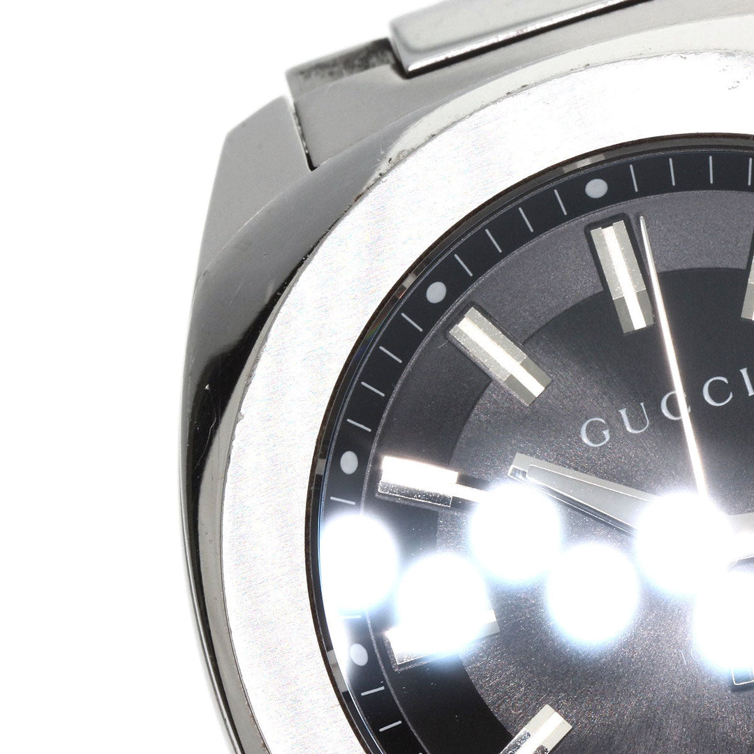 GUCCI Watches Quartz Stainless Steel Silver 142.2 black dial