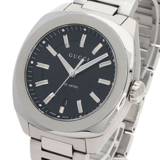 GUCCI Watches Quartz Stainless Steel Silver 142.2 black dial