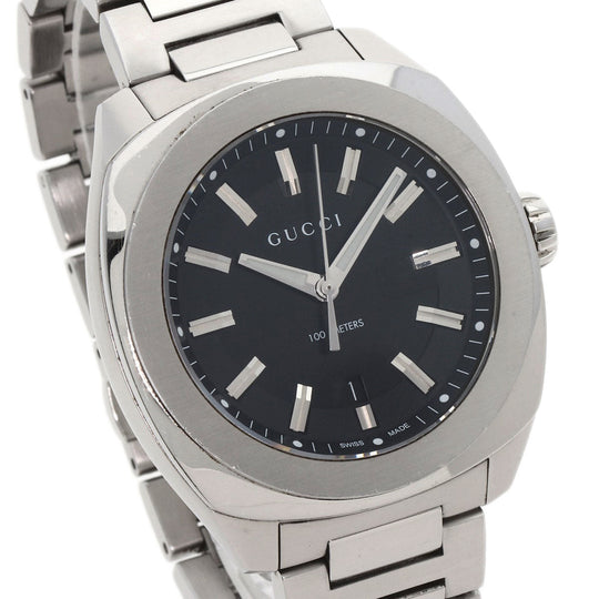 GUCCI Watches Quartz Stainless Steel Silver 142.2 black dial