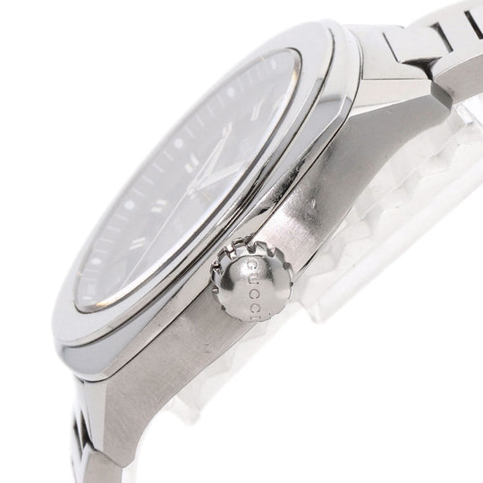 GUCCI Watches Quartz Stainless Steel Silver 142.2 black dial