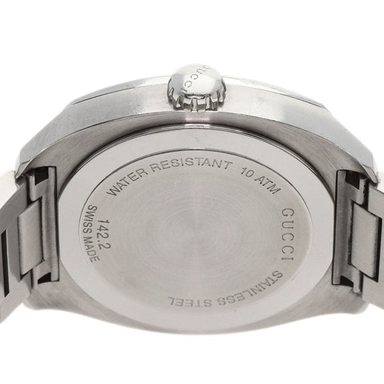 GUCCI Watches Quartz Stainless Steel Silver 142.2 black dial