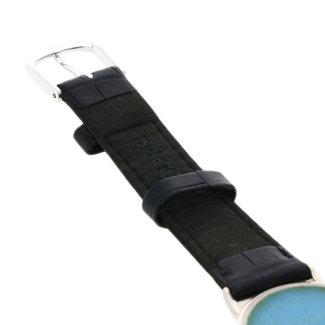 SEIKO Watches Quartz 9570-6030 PT900, leather Silver CREDOR Diamond Silver dial mens Used Authentic