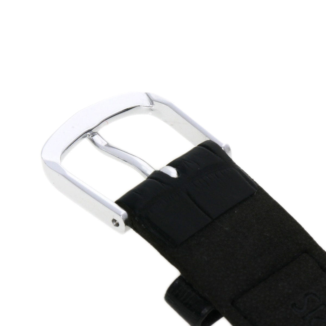 SEIKO Watches Quartz 9570-6030 PT900, leather Silver CREDOR Diamond Silver dial mens Used Authentic