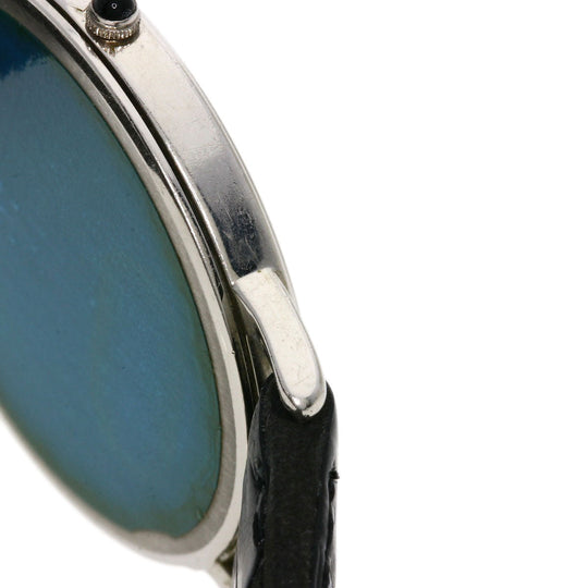 SEIKO Watches Quartz 9570-6030 PT900, leather Silver CREDOR Diamond Silver dial mens Used Authentic