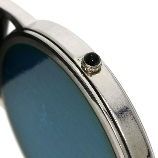 SEIKO Watches Quartz 9570-6030 PT900, leather Silver CREDOR Diamond Silver dial mens Used Authentic