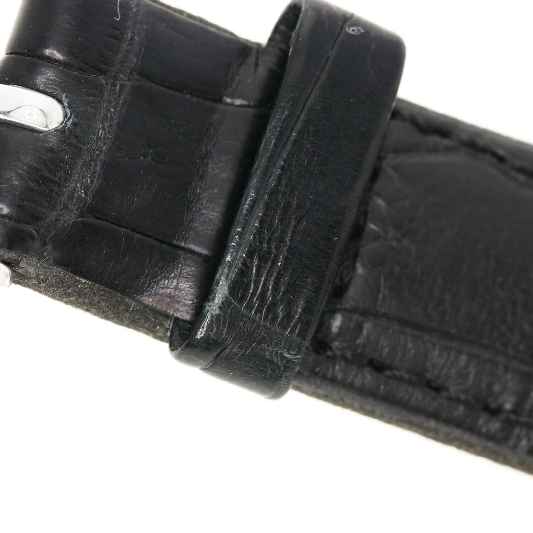 SEIKO Watches Quartz 9570-6030 PT900, leather Silver CREDOR Diamond Silver dial mens Used Authentic