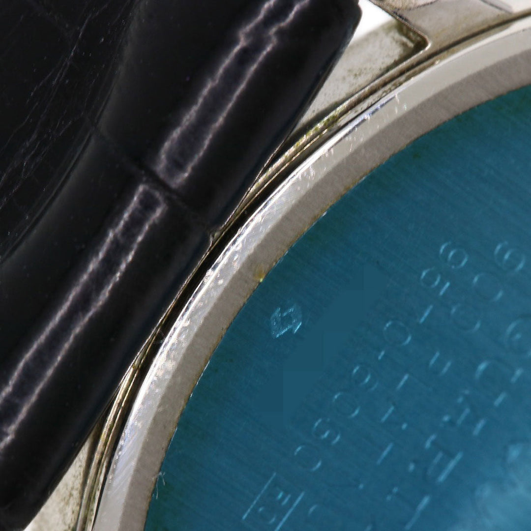 SEIKO Watches Quartz 9570-6030 PT900, leather Silver CREDOR Diamond Silver dial mens Used Authentic