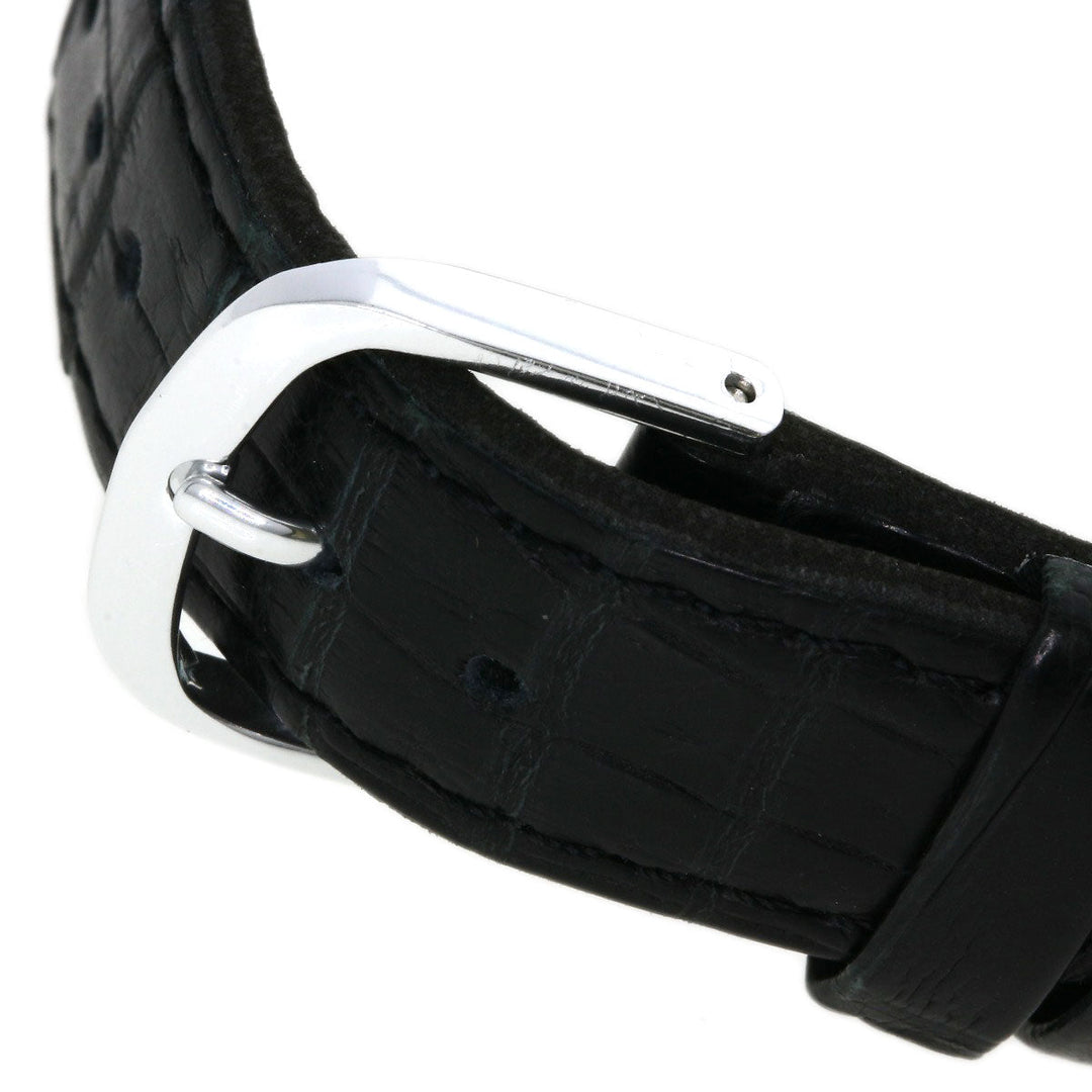 SEIKO Watches Quartz 9570-6030 PT900, leather Silver CREDOR Diamond Silver dial mens Used Authentic