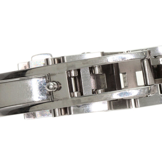 HERMES Watches Quartz CL4.210 Stainless Steel , Stainless Steel Silver Clipper Nacle New Buckle Pink shell dial Women Used Authentic
