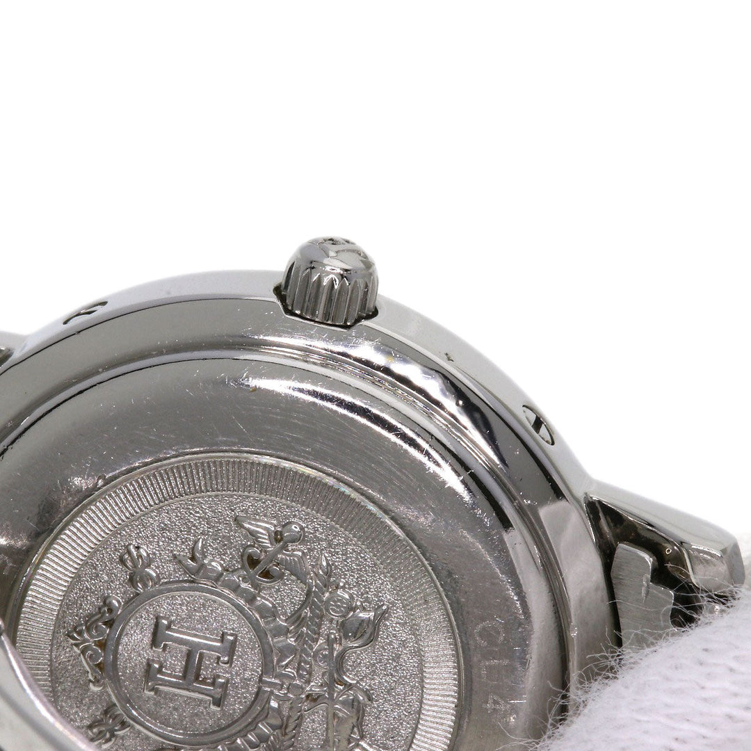 HERMES Watches Quartz CL4.220 Stainless Steel , SSxGP Silver Clipper new buckle Ivory dial Women Used Authentic