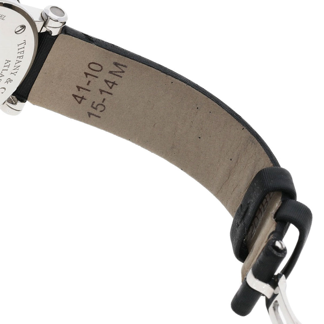TIFFANY&Co. Watches Quartz Z1300.11.11A10A41A Stainless Steel, Leather x Satin Silver Atlas black dial Women Used Authentic