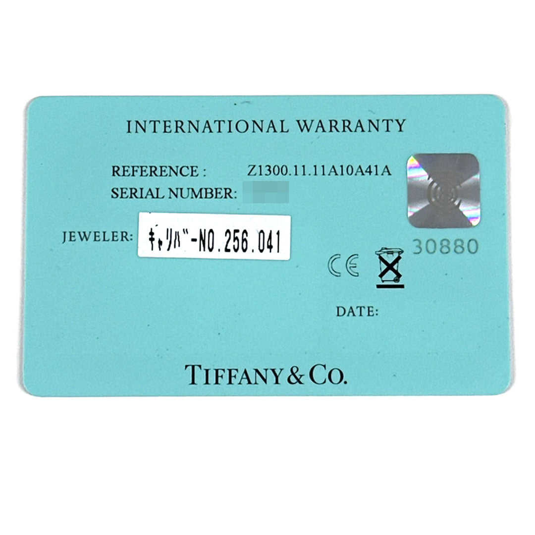 TIFFANY&Co. Watches Quartz Z1300.11.11A10A41A Stainless Steel, Leather x Satin Silver Atlas black dial Women Used Authentic