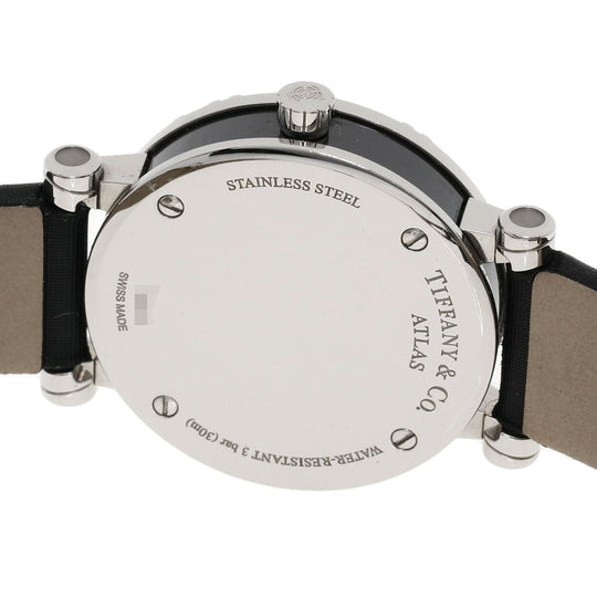 TIFFANY&Co. Watches Quartz Z1300.11.11A10A41A Stainless Steel, Leather x Satin Silver Atlas black dial Women Used Authentic