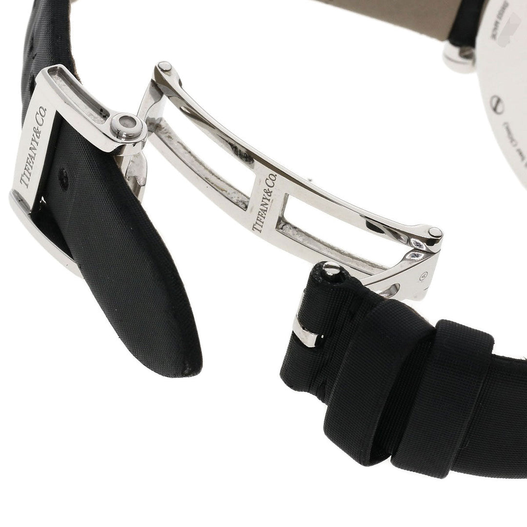 TIFFANY&Co. Watches Quartz Z1300.11.11A10A41A Stainless Steel, Leather x Satin Silver Atlas black dial Women Used Authentic