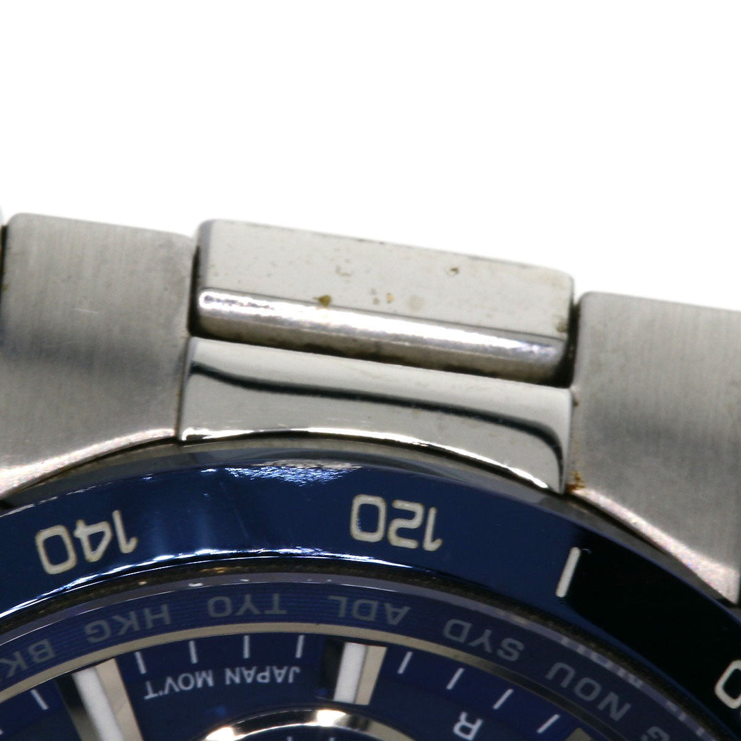 CASIO Watches Solar Powered Radio Watch EQW-T650DB2AJF Stainless Steel , Stainless Steel Silver Edifice blue dial mens Used Authentic