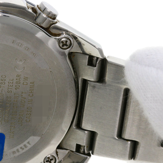 CASIO Watches Solar Powered Radio Watch EQW-T650DB2AJF Stainless Steel , Stainless Steel Silver Edifice blue dial mens Used Authentic