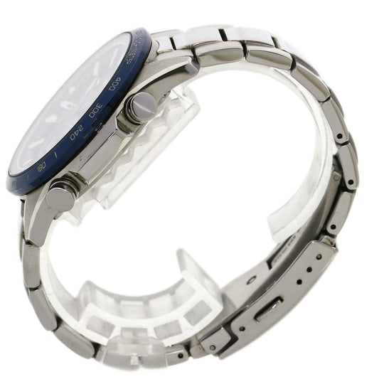 CASIO Watches Solar Powered Radio Watch EQW-T650DB2AJF Stainless Steel , Stainless Steel Silver Edifice blue dial mens Used Authentic