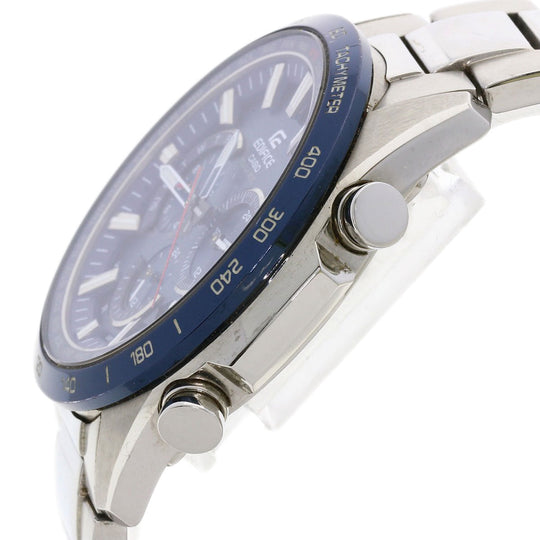 CASIO Watches Solar Powered Radio Watch EQW-T650DB2AJF Stainless Steel , Stainless Steel Silver Edifice blue dial mens Used Authentic
