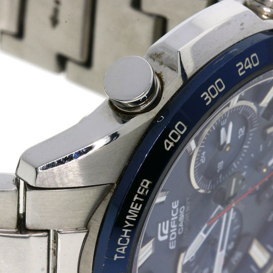 CASIO Watches Solar Powered Radio Watch EQW-T650DB2AJF Stainless Steel , Stainless Steel Silver Edifice blue dial mens Used Authentic