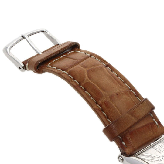 FRANCK MULLER Watches Quartz 1002QZRELFM Stainless Steel , Stainless Steel , Leather Silver Long Island Limited to 150 pieces Silver dial mens Used Authentic