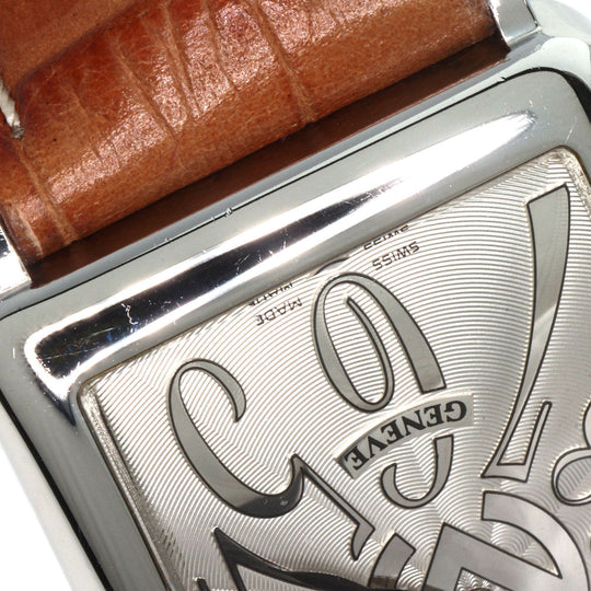 FRANCK MULLER Watches Quartz 1002QZRELFM Stainless Steel , Stainless Steel , Leather Silver Long Island Limited to 150 pieces Silver dial mens Used Authentic