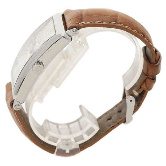 FRANCK MULLER Watches Quartz 1002QZRELFM Stainless Steel , Stainless Steel , Leather Silver Long Island Limited to 150 pieces Silver dial mens Used Authentic