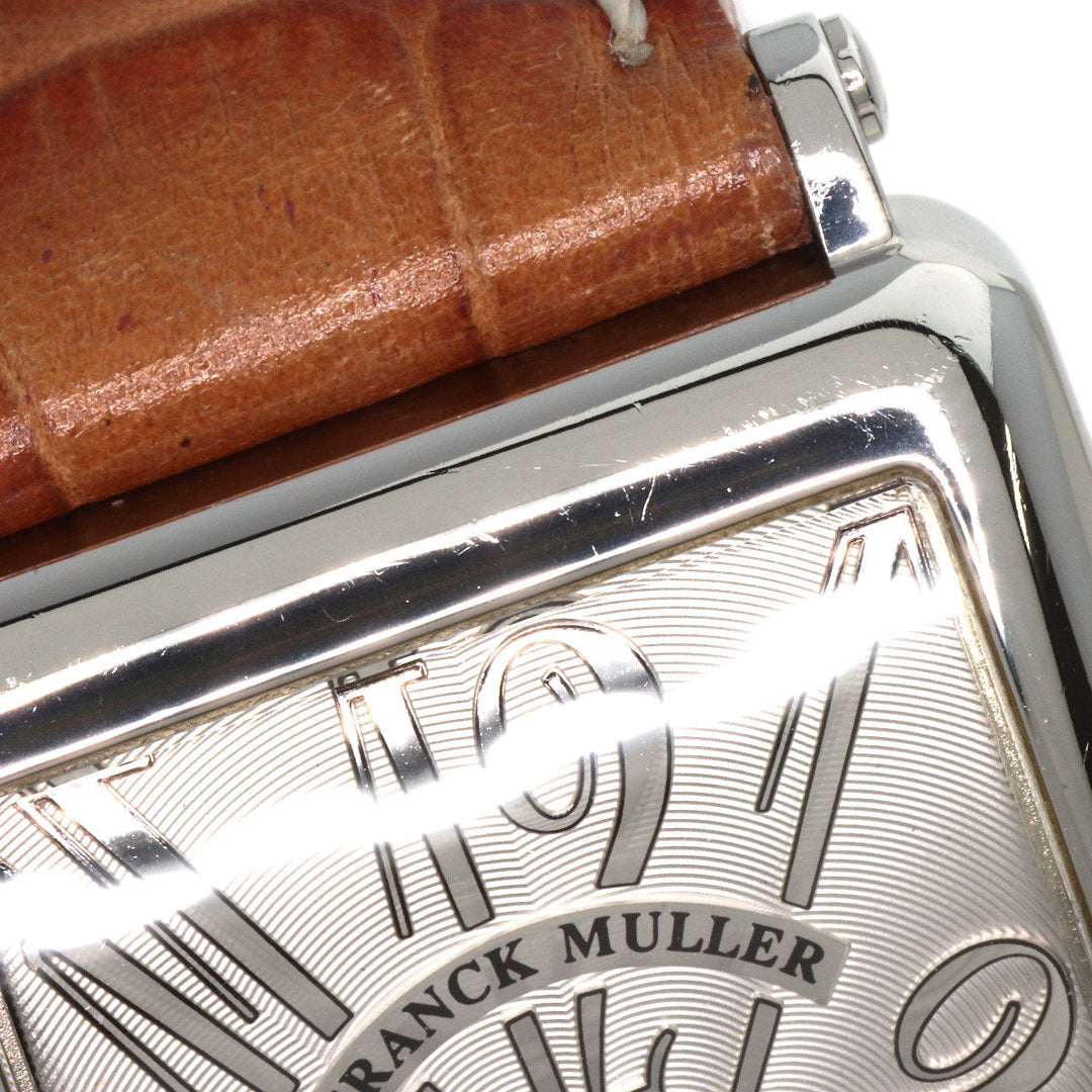 FRANCK MULLER Watches Quartz 1002QZRELFM Stainless Steel , Stainless Steel , Leather Silver Long Island Limited to 150 pieces Silver dial mens Used Authentic