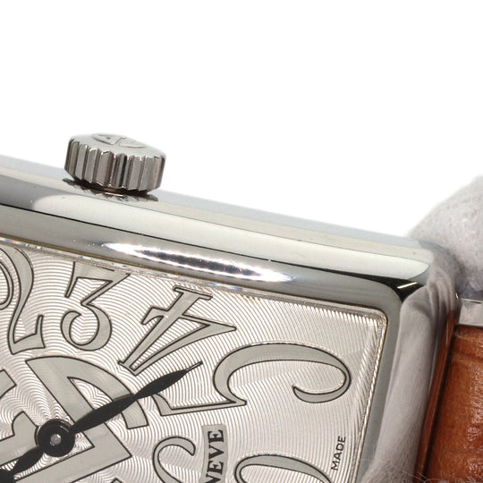 FRANCK MULLER Watches Quartz 1002QZRELFM Stainless Steel , Stainless Steel , Leather Silver Long Island Limited to 150 pieces Silver dial mens Used Authentic